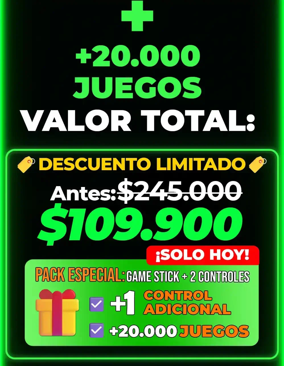 Consola PS4 Game Stick 4K  l +20.000 JUEGOS